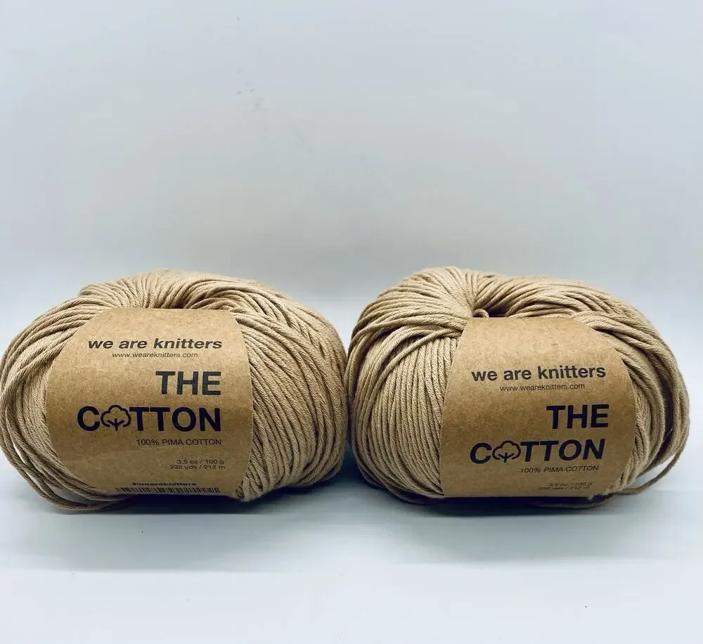We Are Knitters The Cotton Sand 2 Skeins 3.5 oz 232 Yards NEW